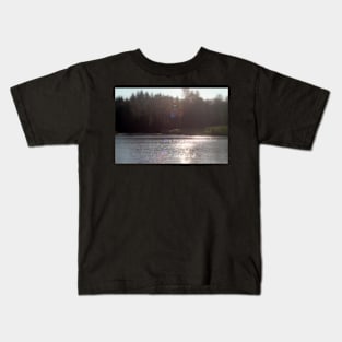 view across Trojan pond, near Goble, Oregon with flare Kids T-Shirt